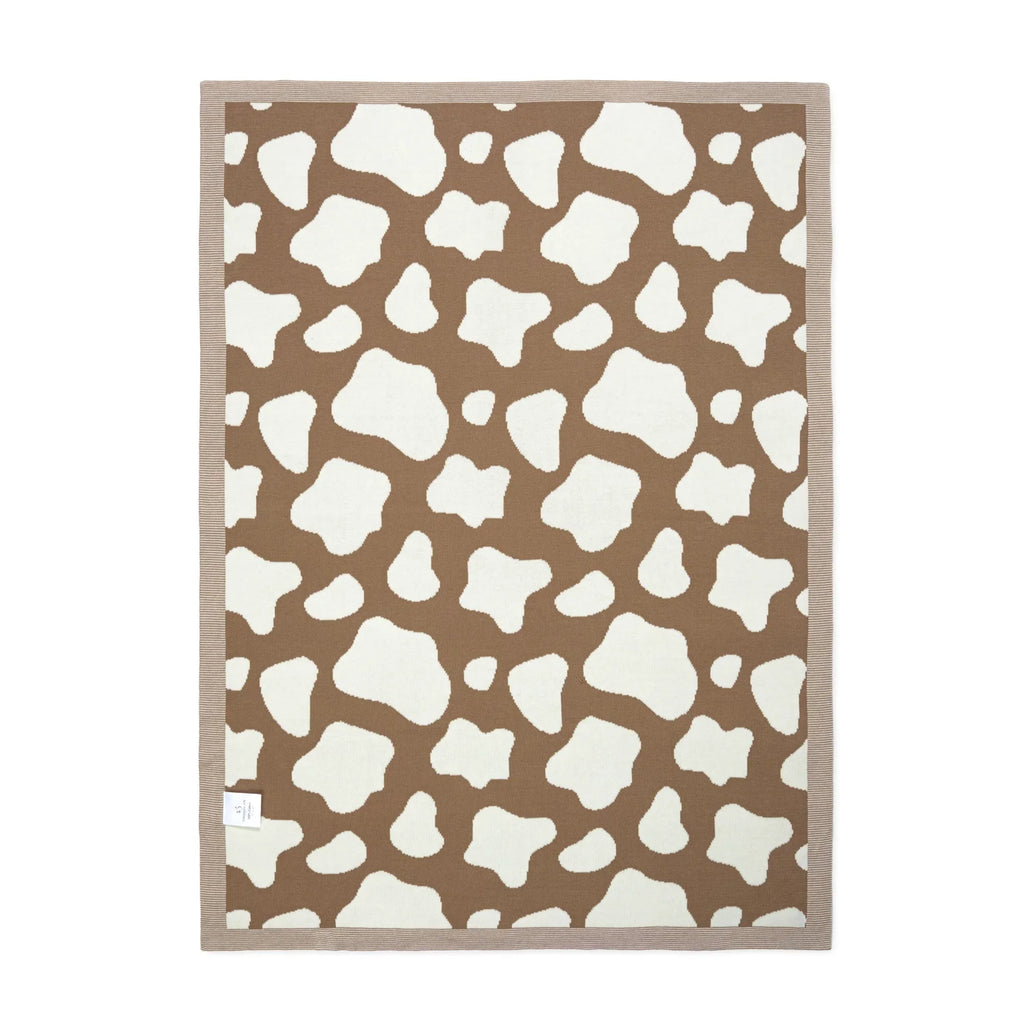 Baby Cow Jacquard Knit Blanket